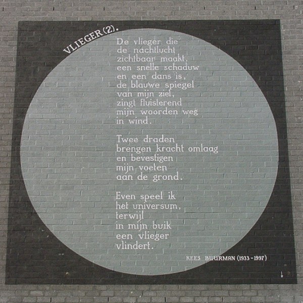 Muurgedicht | Vlieger (2) (2000) | Kees&nbsp;Buurman