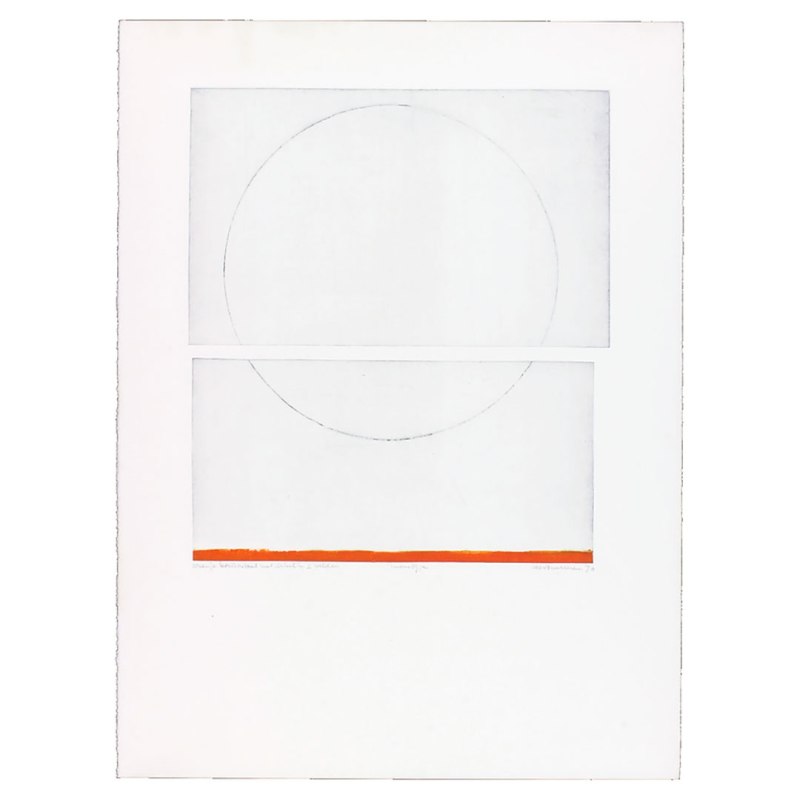 Oranje horizontaal met cirkel in 2 velden&nbsp;(1970)